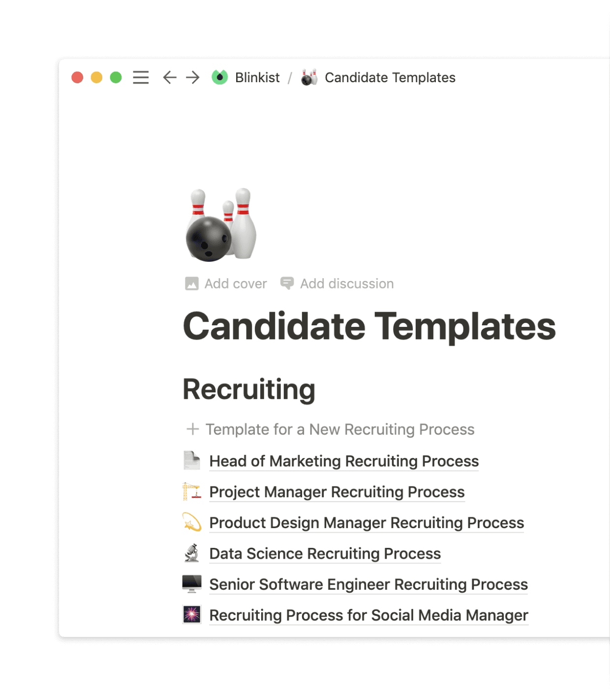 Templates are customized to meet each hiring manager's needs.